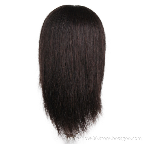 wholesale high quality 100% human hair cosmetology Afro training mannequin manikin head for hairdressers
